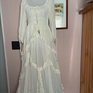 Free People Cream Maxi Dress